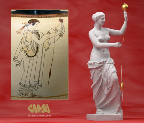20150423 Venus de Milo Spinning Thread with Greek Vase, by Cosmo Wenman